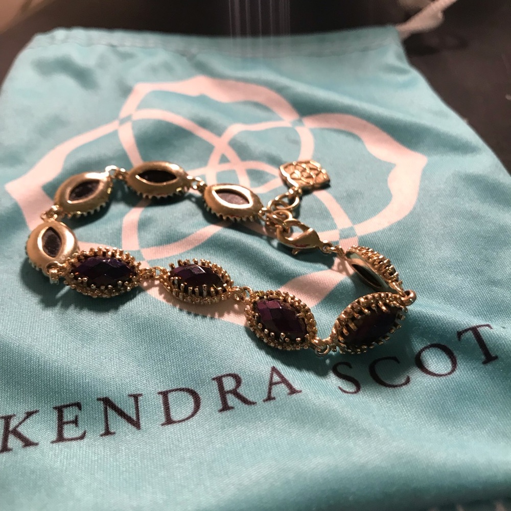 Kendra Scott Black iridescent link bracelet